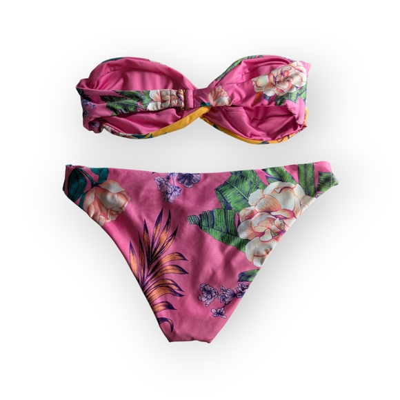 REVOLVE Pink and Yellow Floral Bikini Set - Picture 2 of 3
